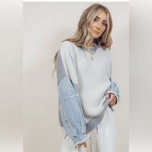 Shop Stevie Lyra Denim Sweater